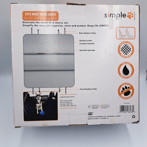 Car Rear Seat Protective Cover Hammock for Dogs - Picture 3 of 8